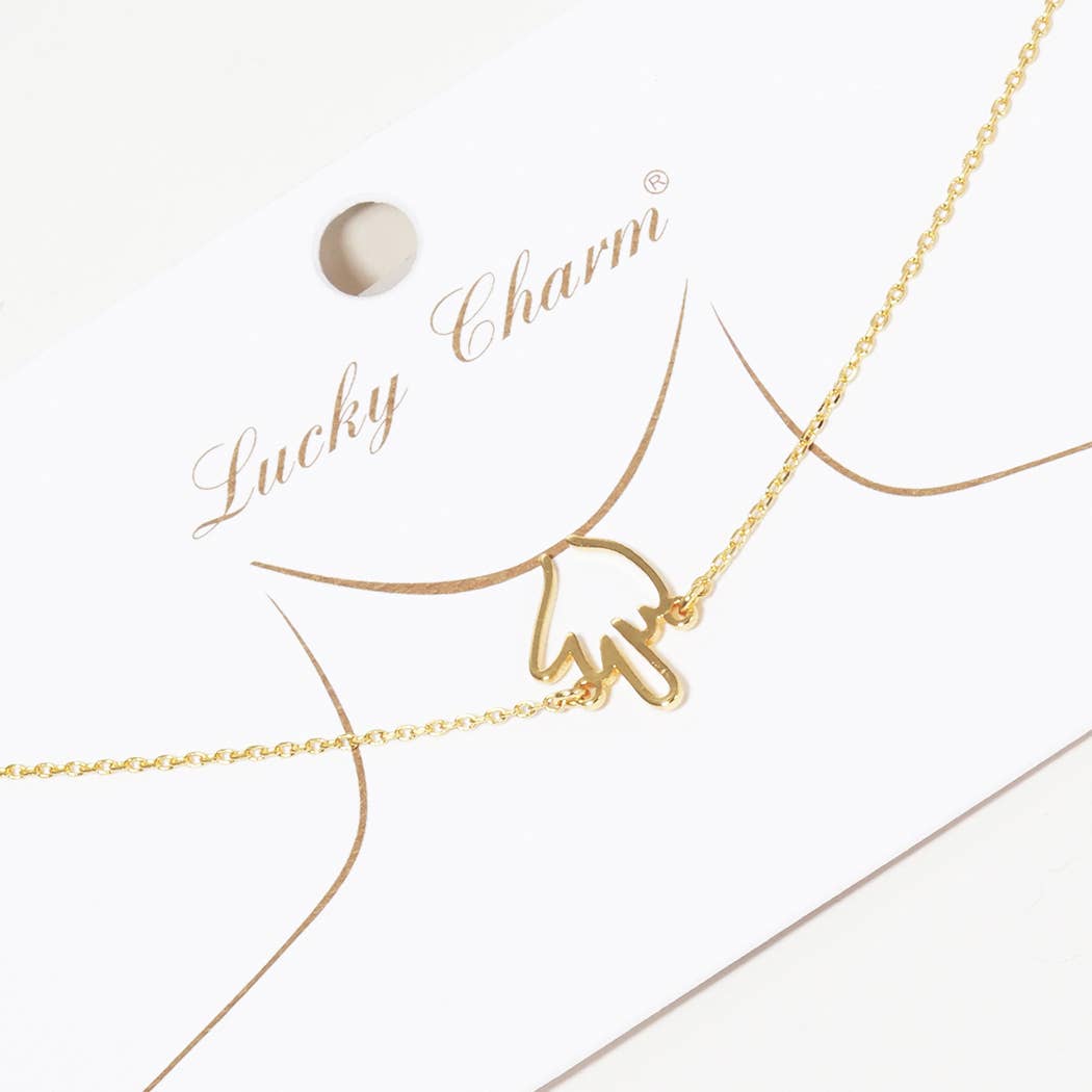 Middle Finger Up Necklace Gold-Dipped
