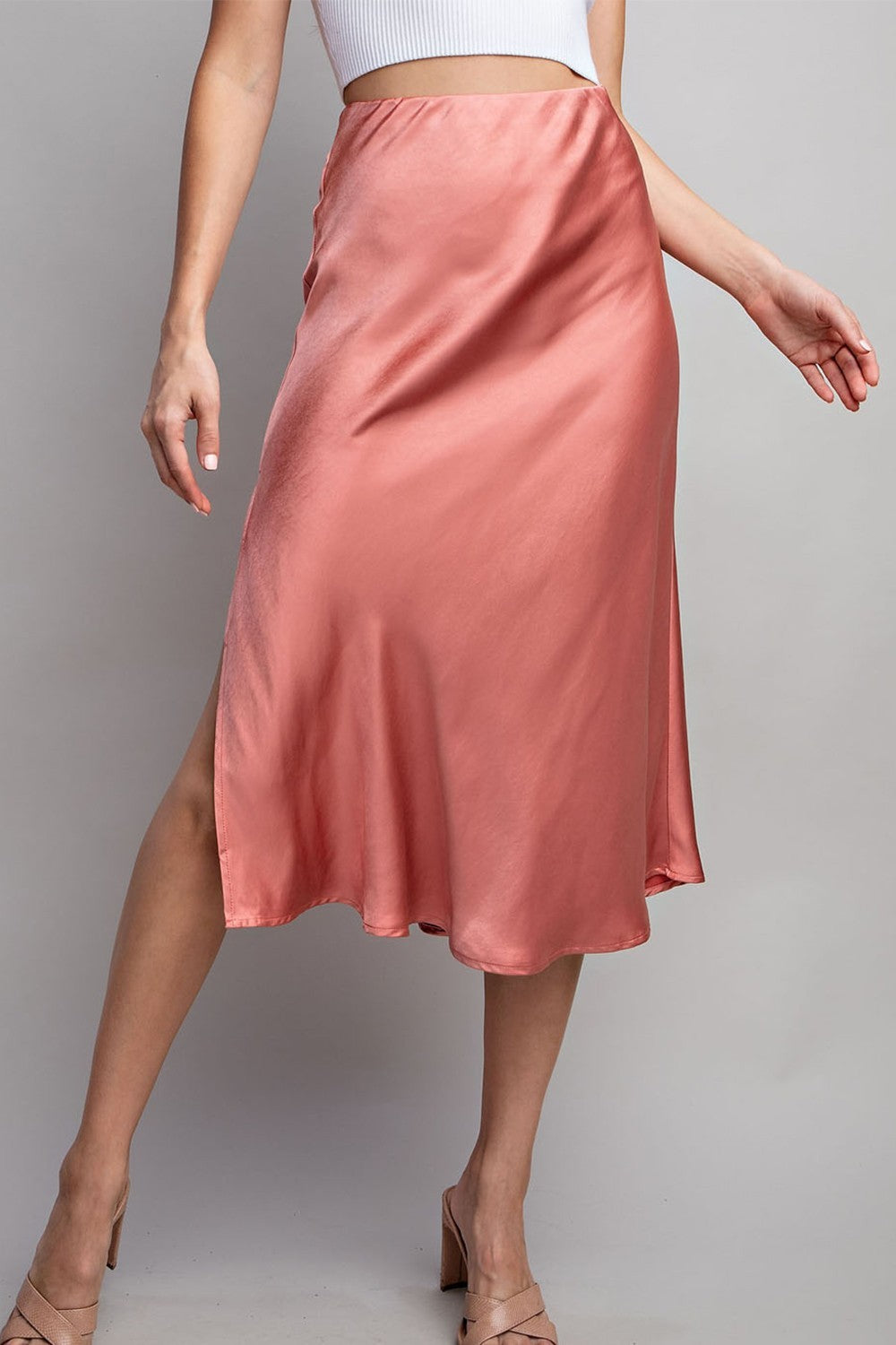 Deep Satin Skirt