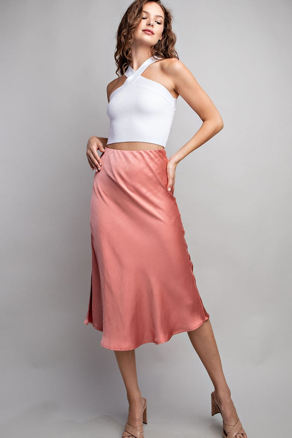 Deep Satin Skirt