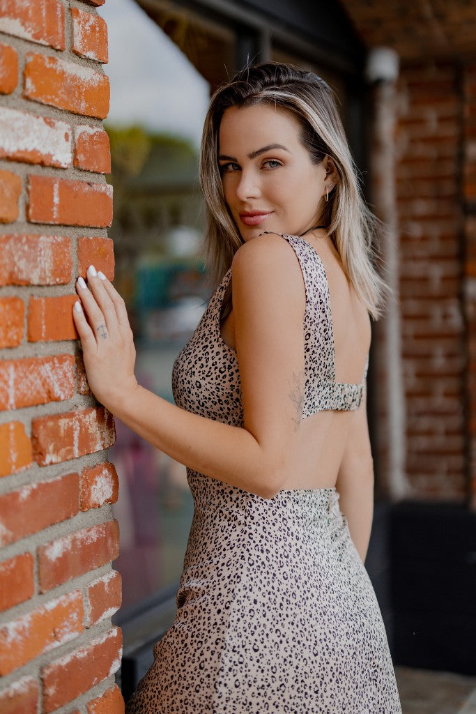 On the Prowl Satin Midi Dress