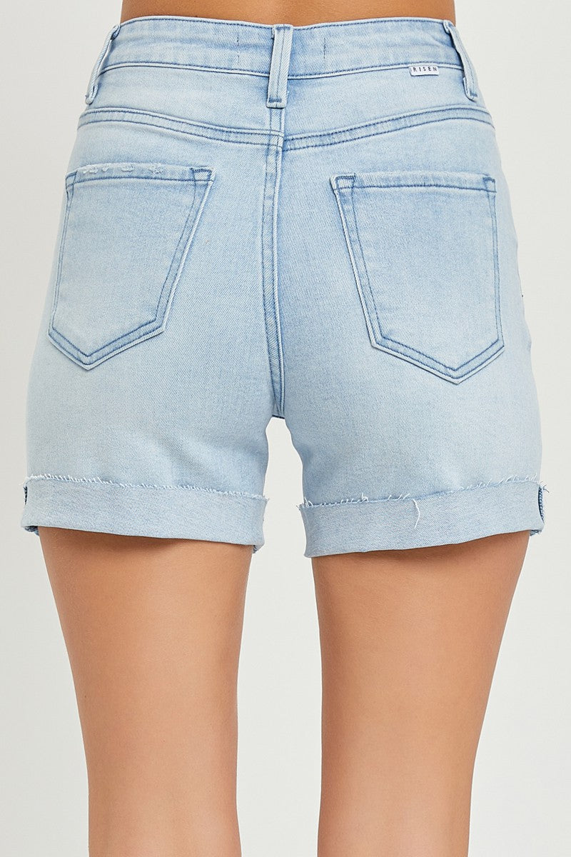 HIGH RISE CUFFED SHORTS