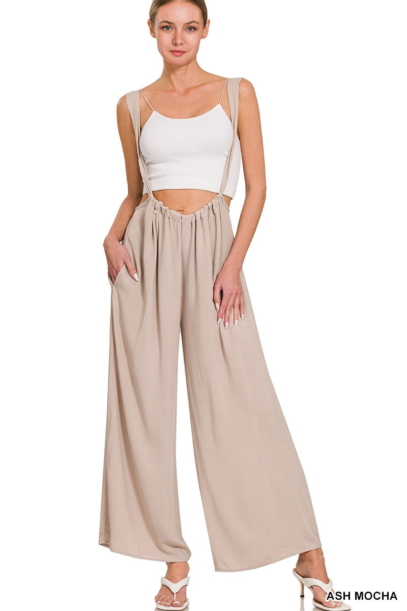 Tie Back Suspender Jumpsuit