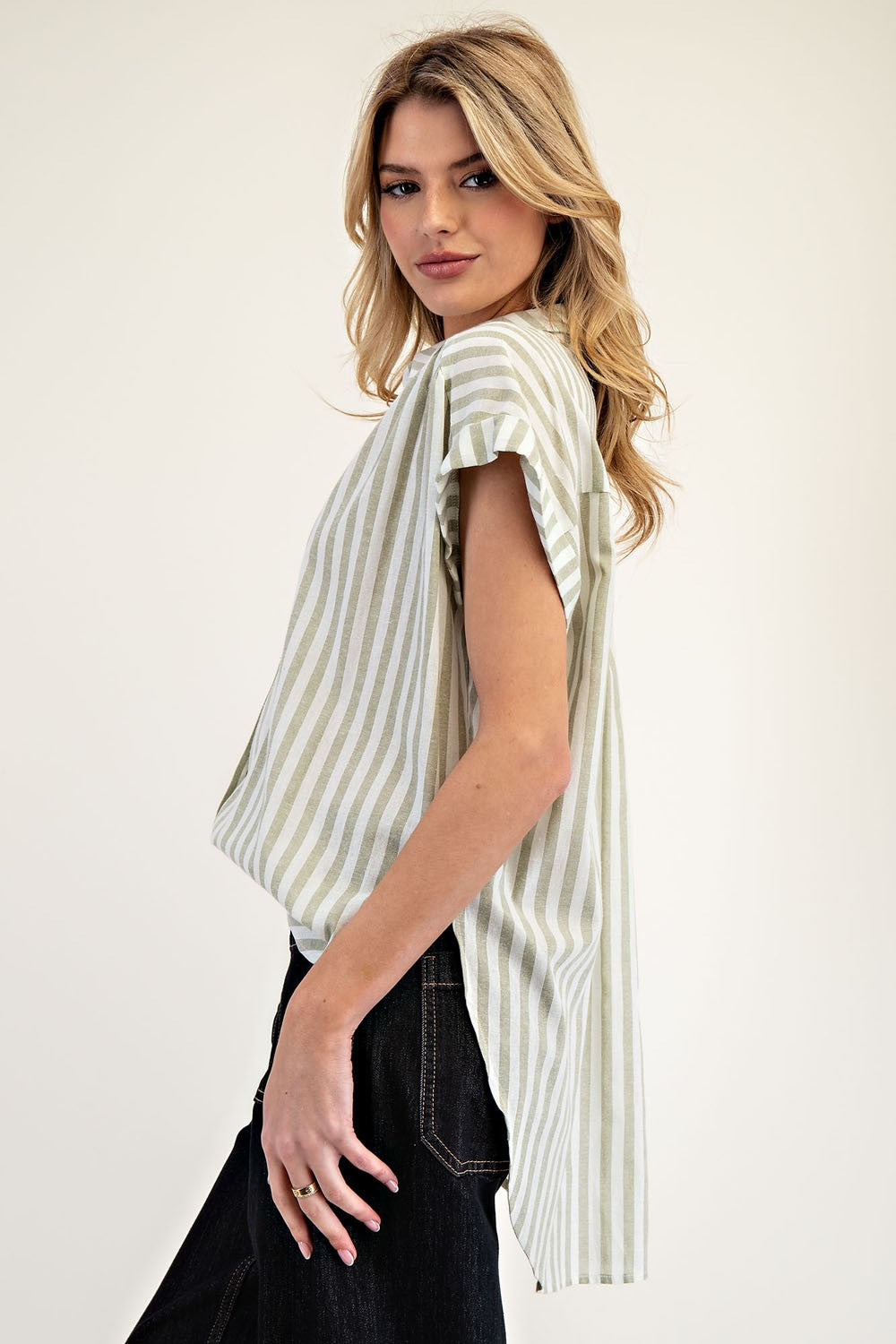 Highs and Lows Striped Blouse
