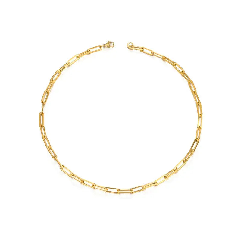 Classic Paper Clip Necklace Paperclip in Gold