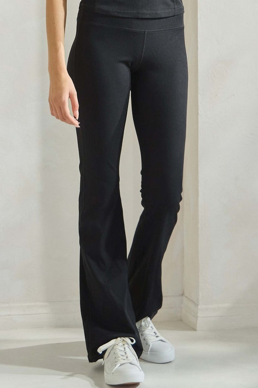 Ribbed Flare Leggings