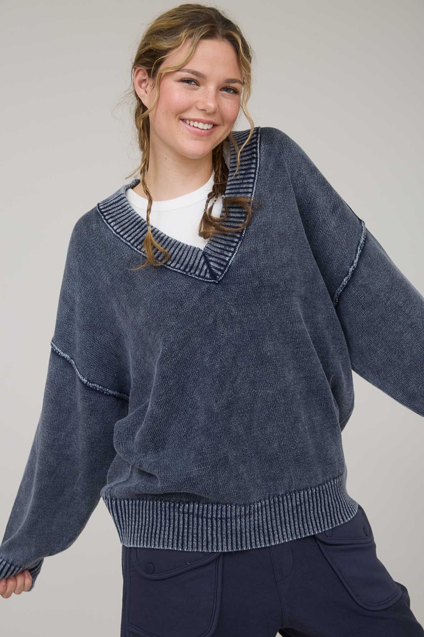 Oversized Navy Sweater