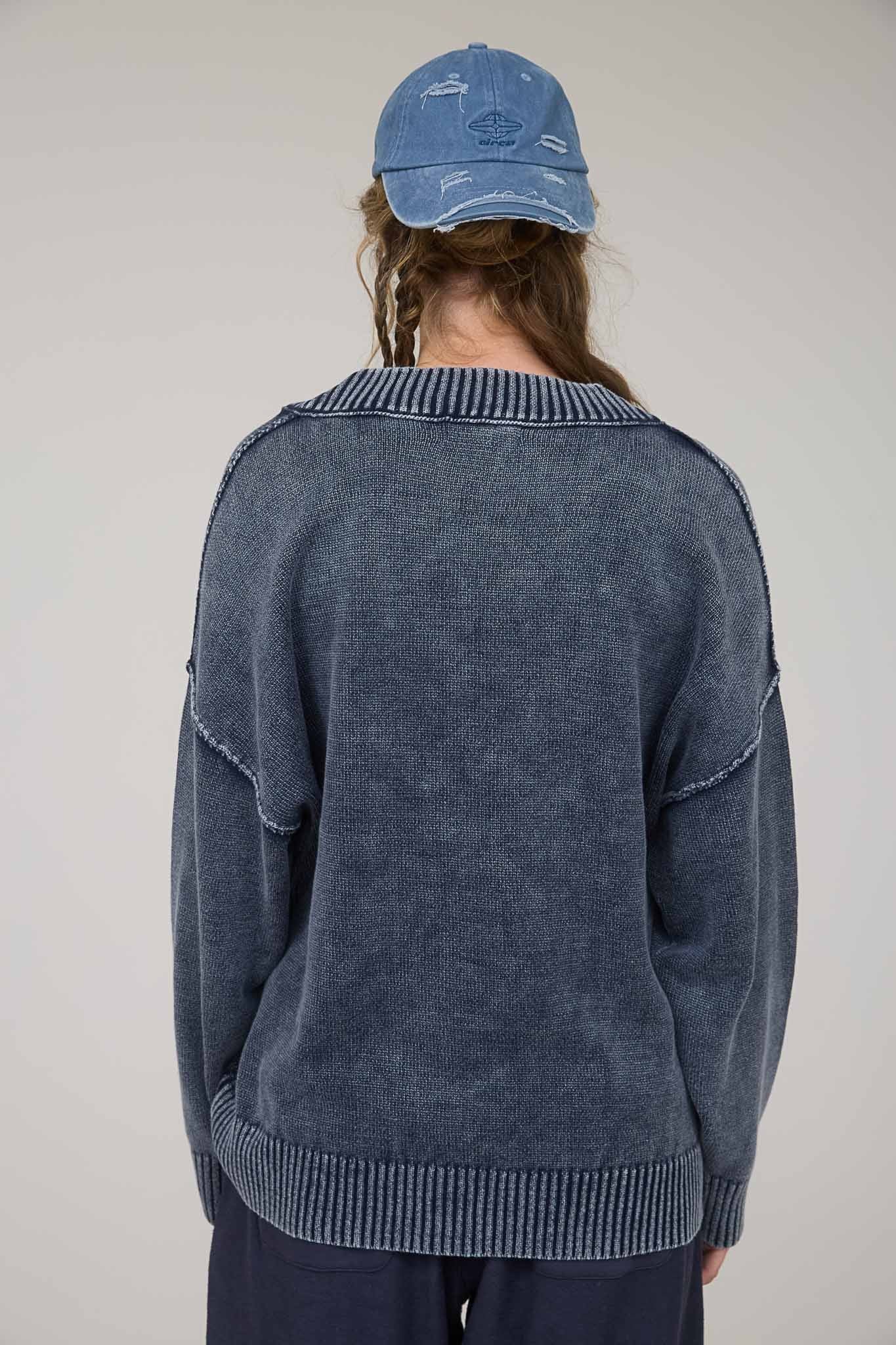 Oversized Navy Sweater