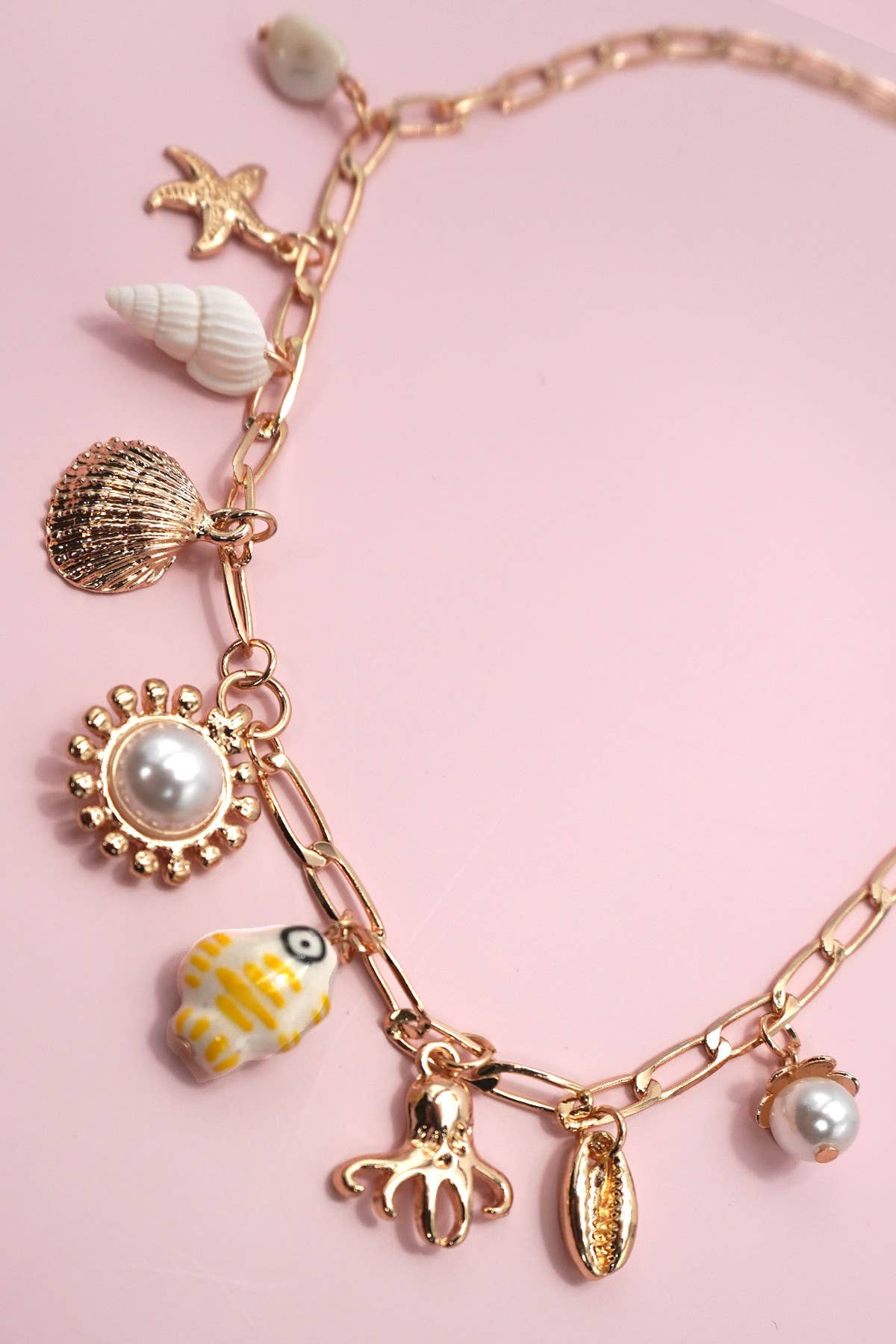 CHARM NECKLACE-FISHERMAN TOILE FISH SEA LIFE