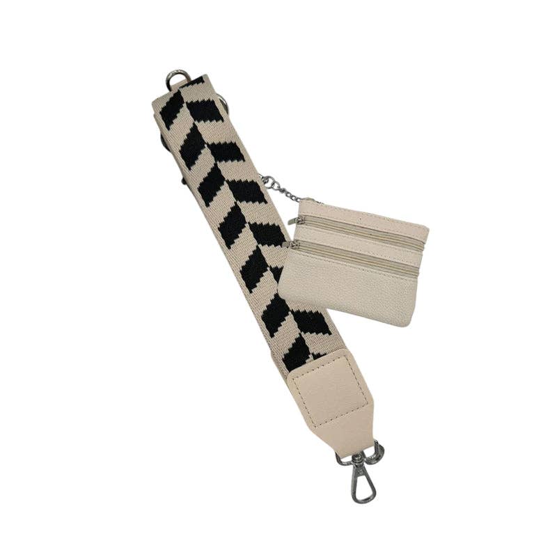 Cell Phone Crossbody Cream with Black