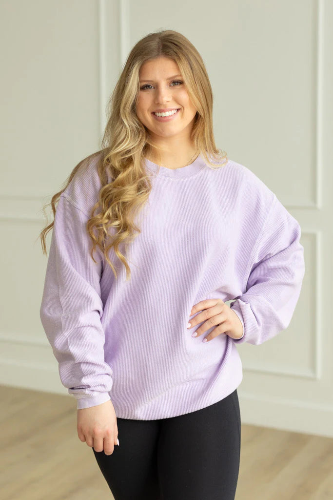 Orchid Petal Essential Corded Crew