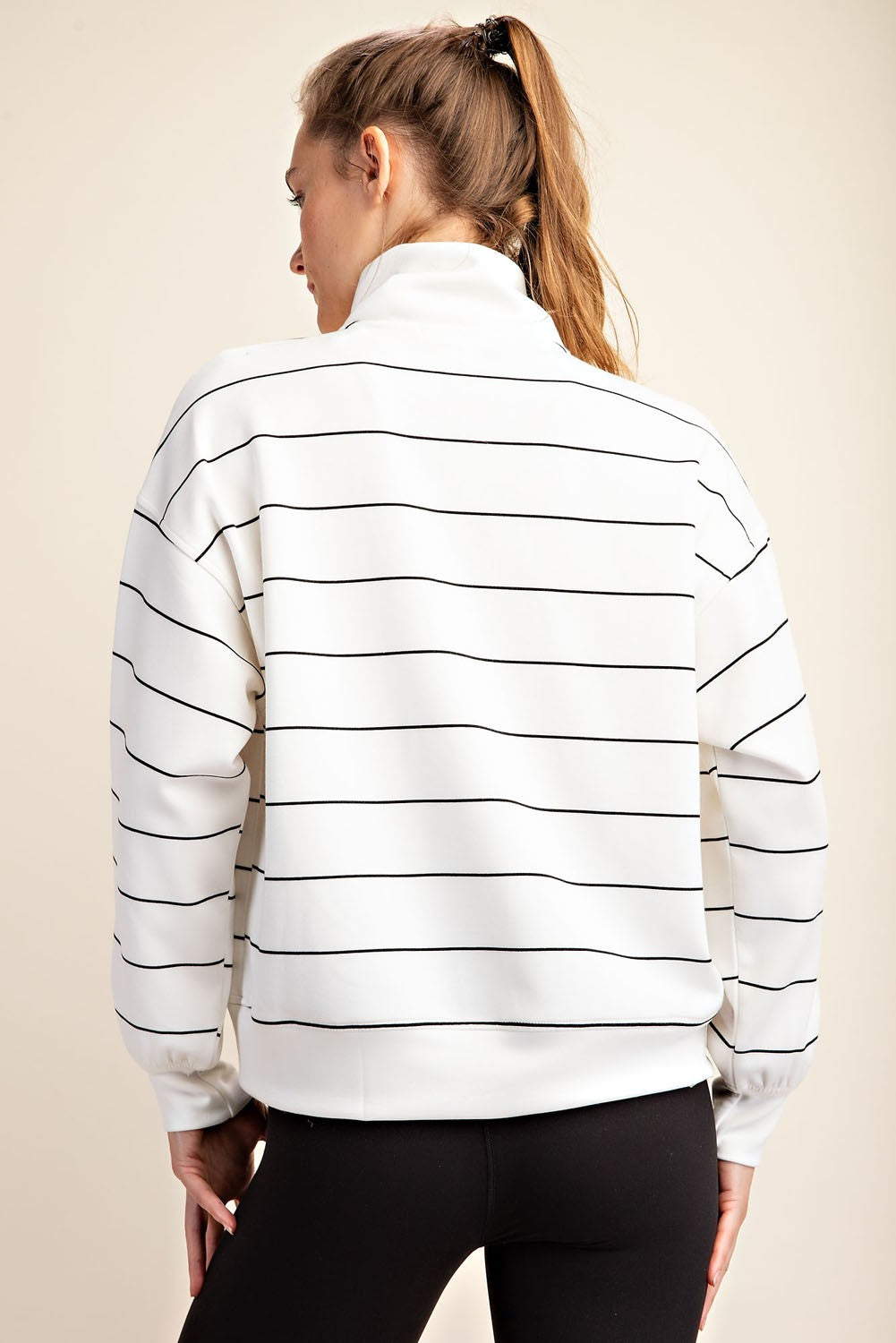 Striped Essential Quarter Zip
