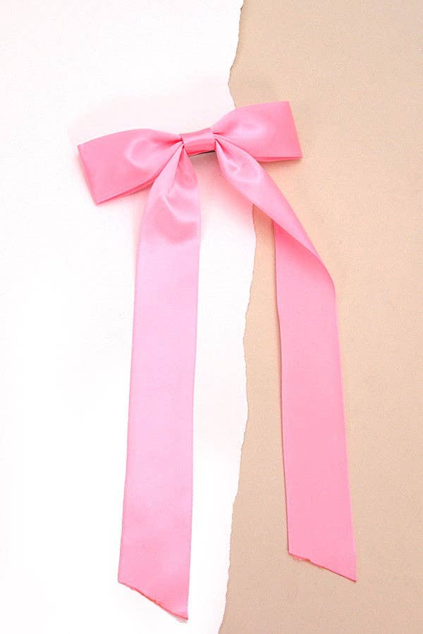 SILKY SATIN BOW LACE HAIR CLIPS