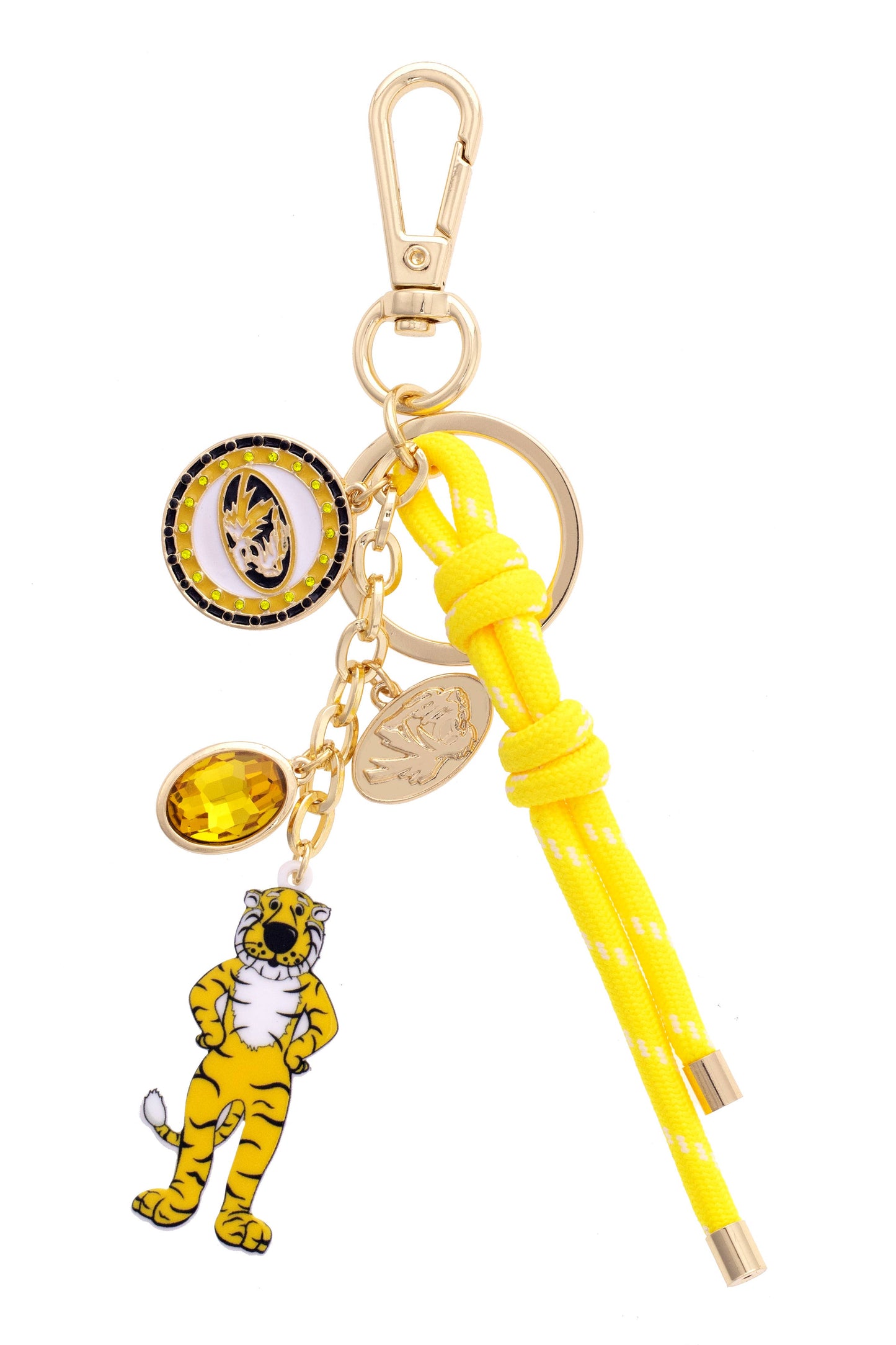 Missouri Tigers Cluster Bag Charm in Gold