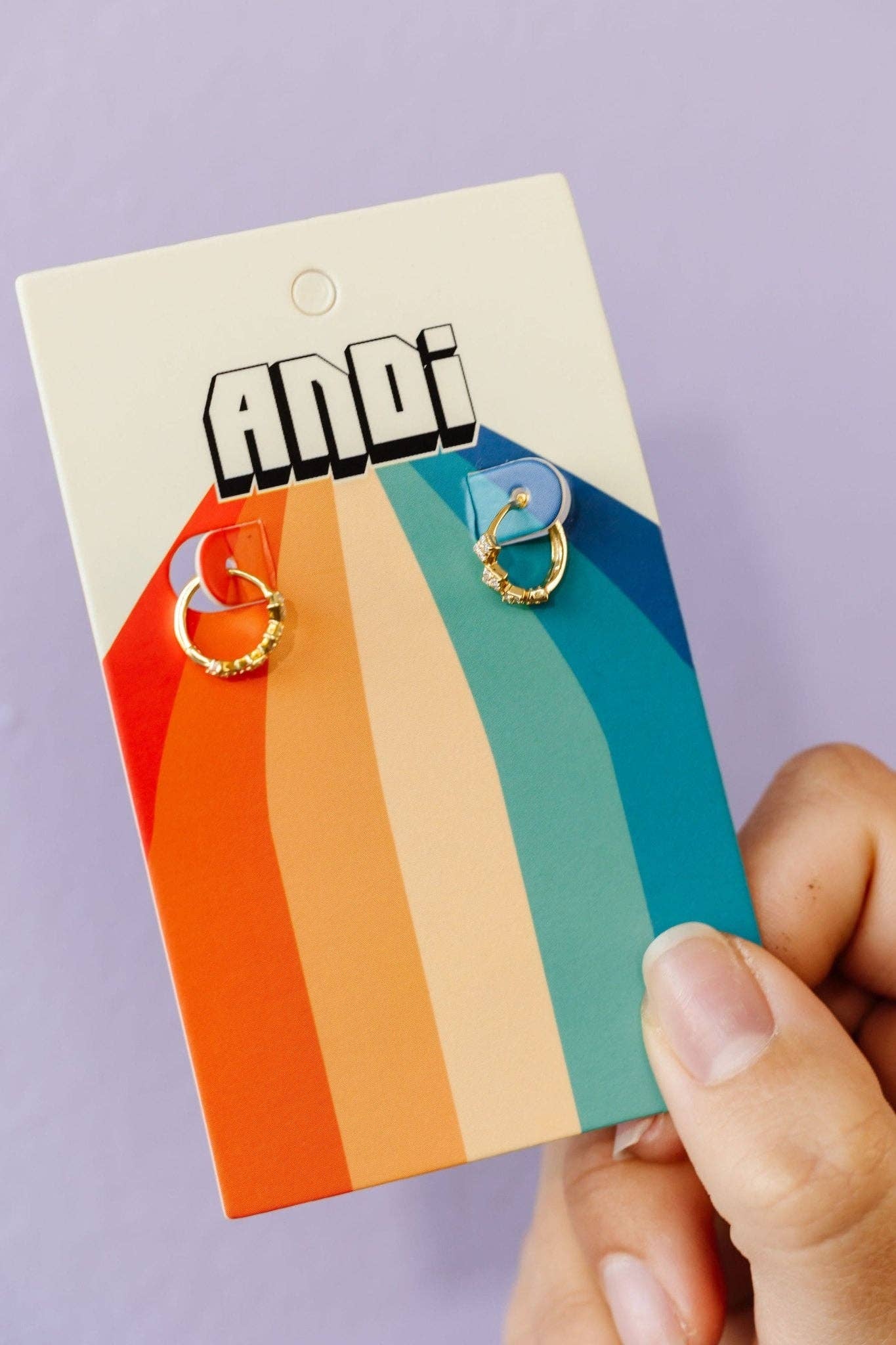 Mini Diamond Hoop Earrings - Hypoallergenic - Multiple Color