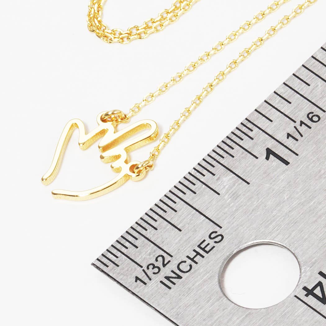 Middle Finger Up Necklace Gold-Dipped