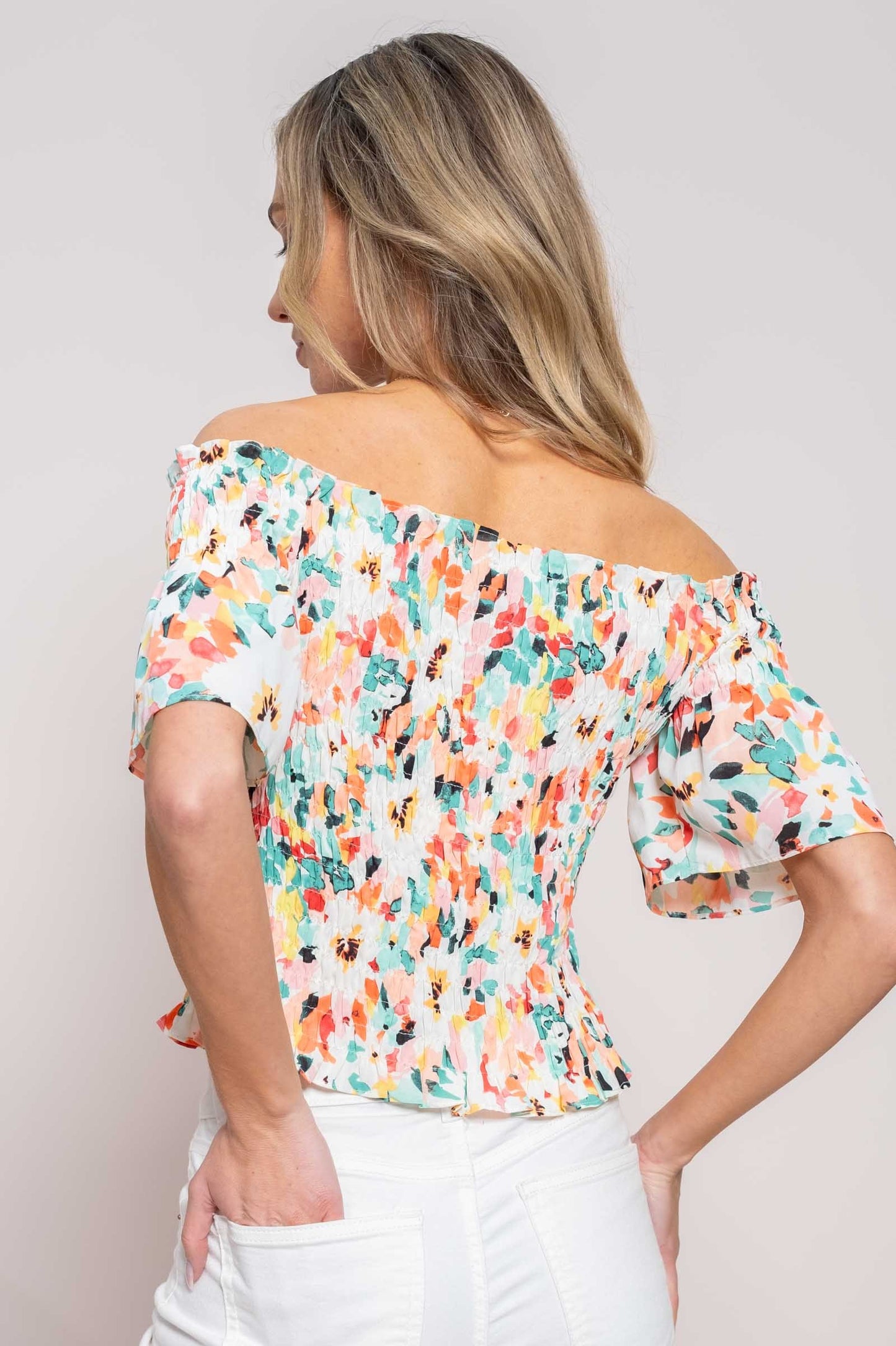 Floral Smocked Top