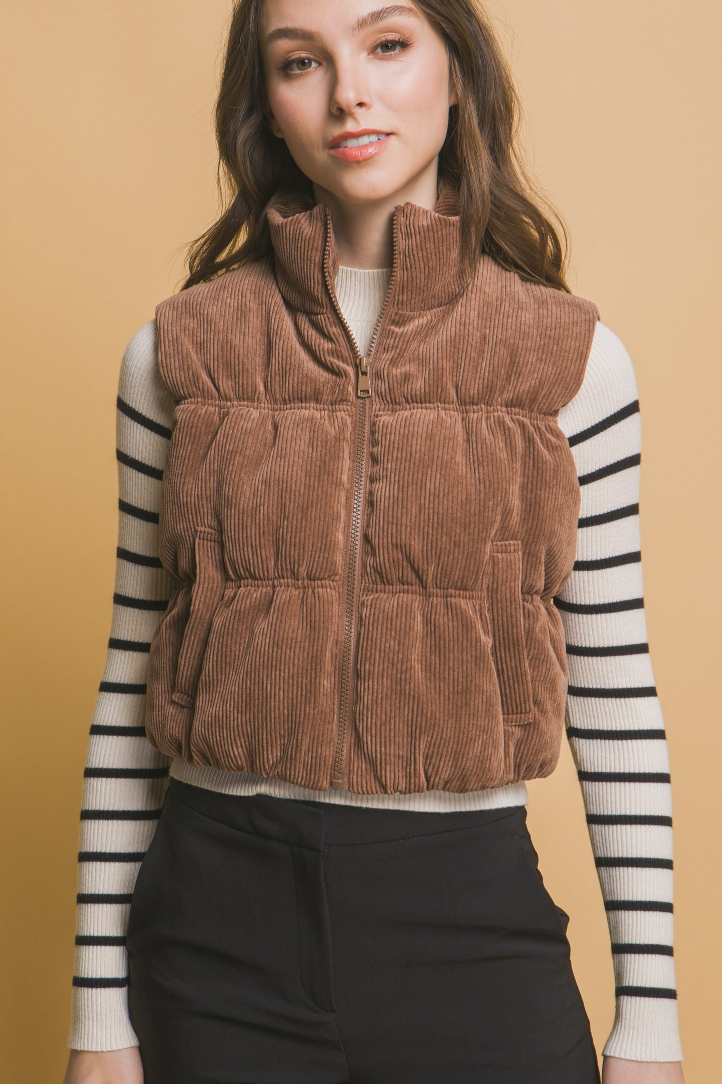 Corduroy Cropped Vest