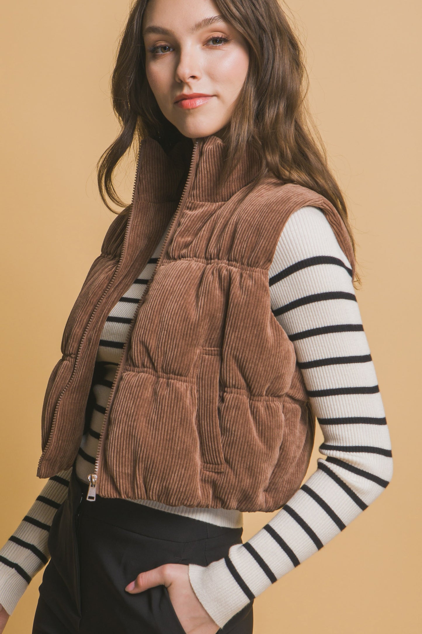 Corduroy Cropped Vest