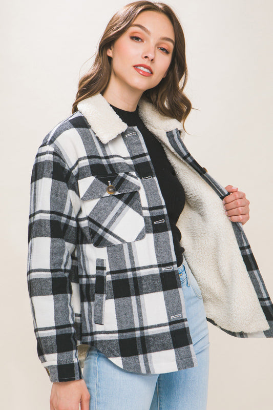 Sherpa Lined Flannel Shacket