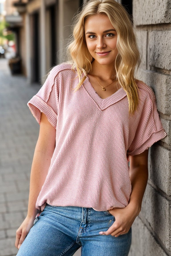 Solid Urban Ribbed Top