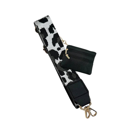 Cell Phone Crossbody Leopard Black Grey