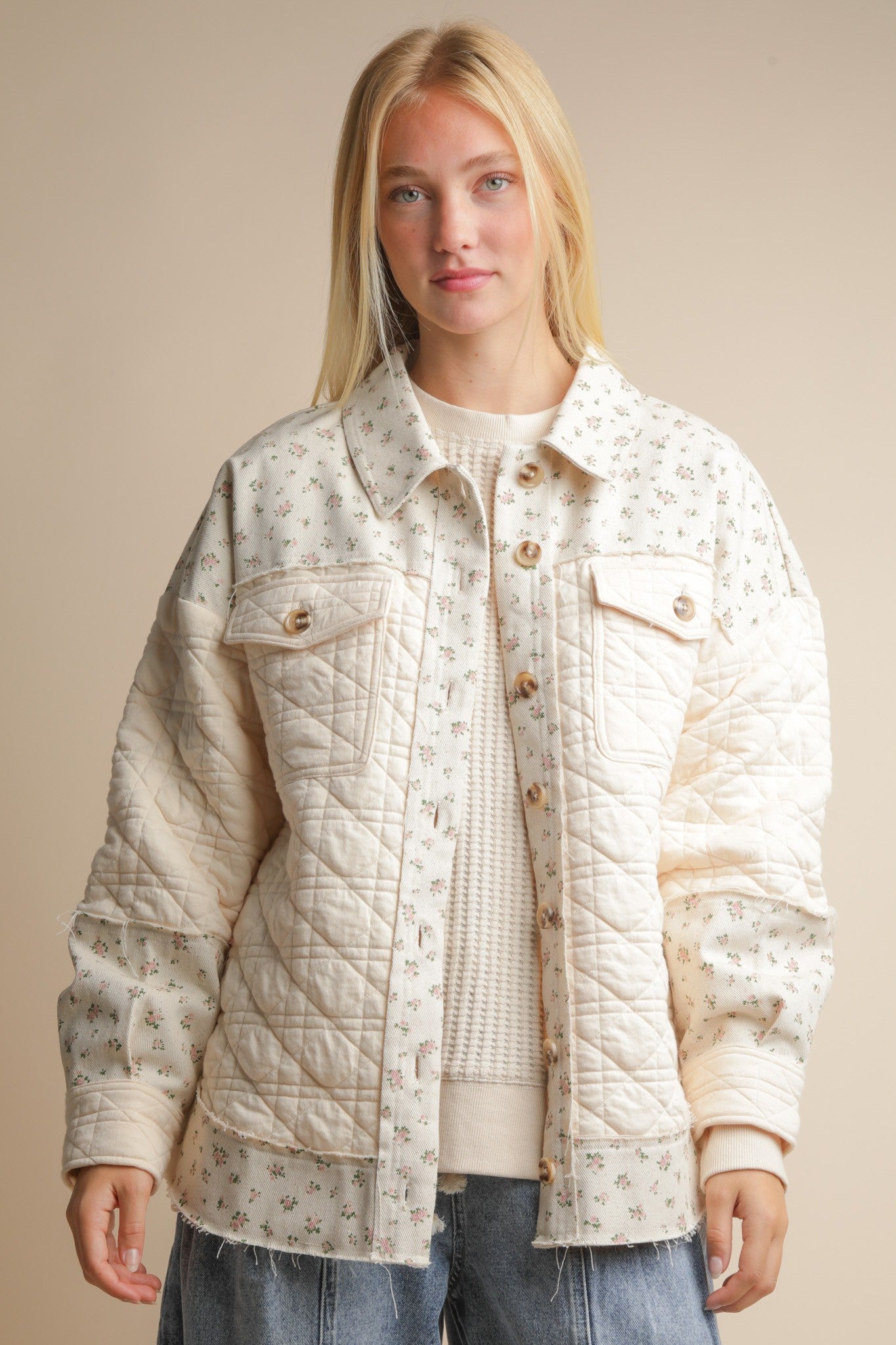Floral Quilted Shacket