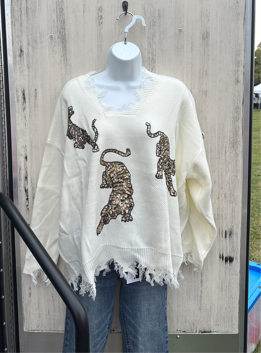 Sequin Tiger Sweater