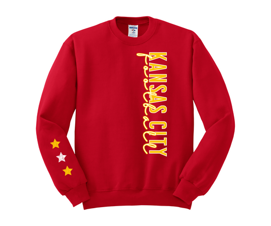 Vertical KC Football Crewneck