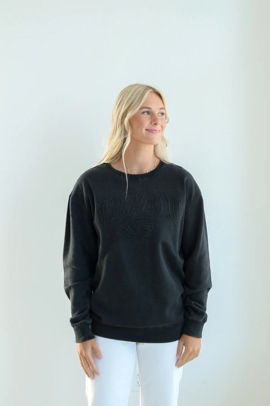 Emobossed Mizzou Sweatshirt