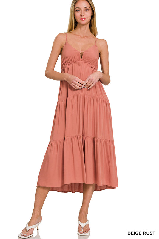 SWEETHEART TIERED CAMI DRESS