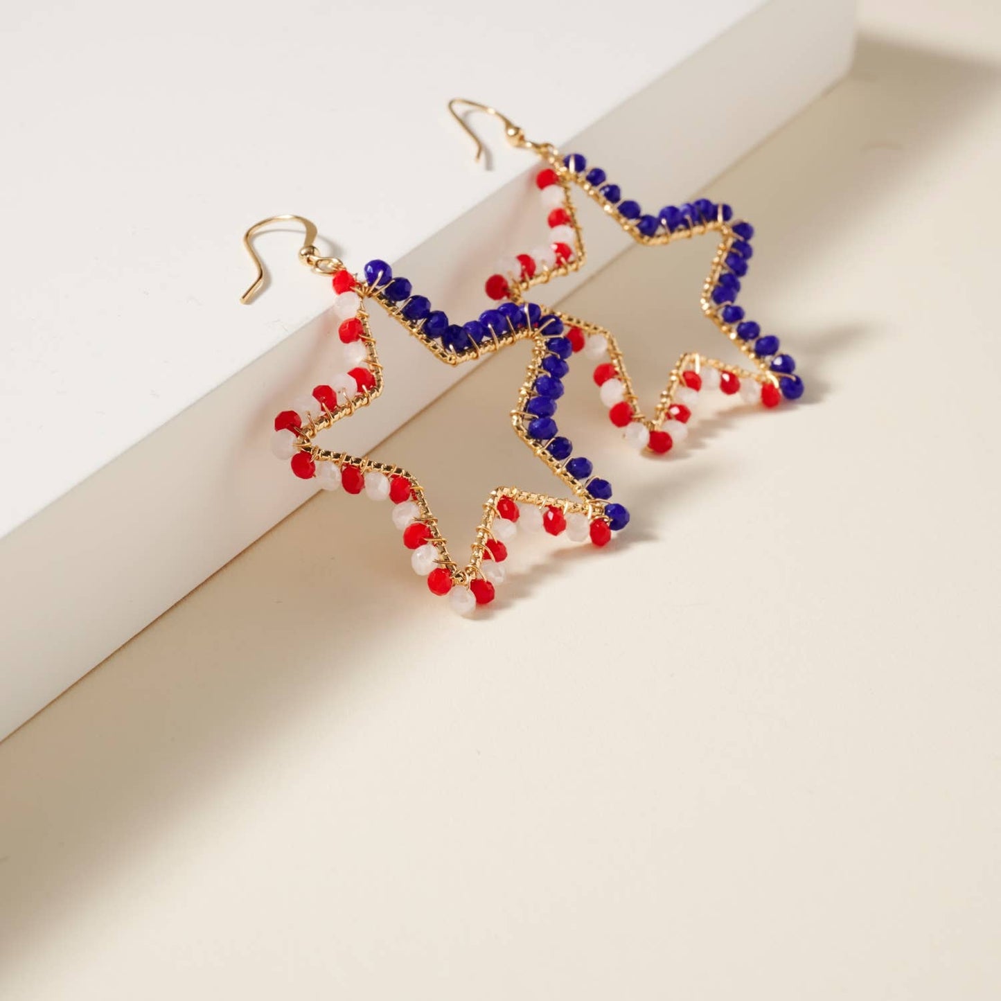 USA Star Dangling Earrings