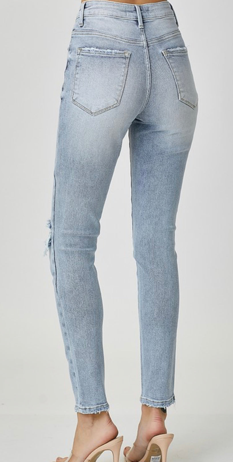 High Rise Crossover Relaxed Skinny Jean